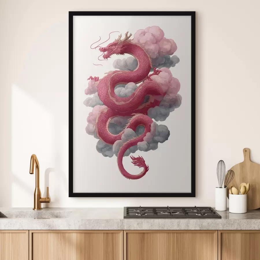 Fototapete Drache im chinesischen Stil f45412