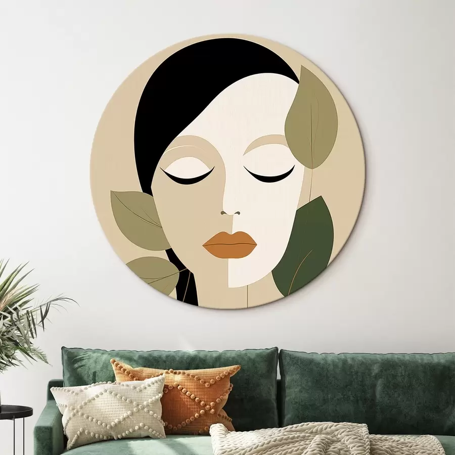 Wandbilder Mädchen mit Blättern r45389