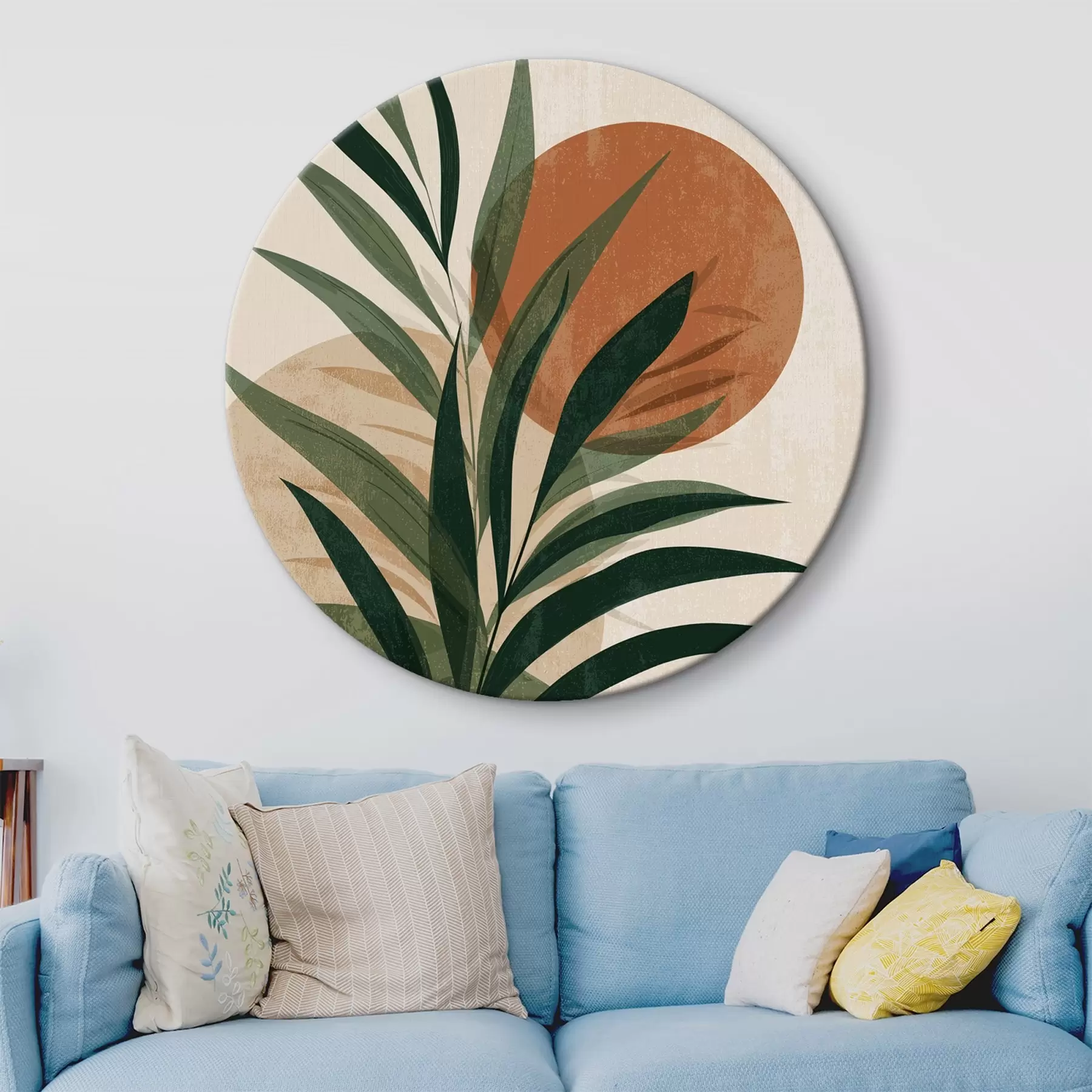 Wandbilder Grünes Laub und Sonnenuntergang r45394