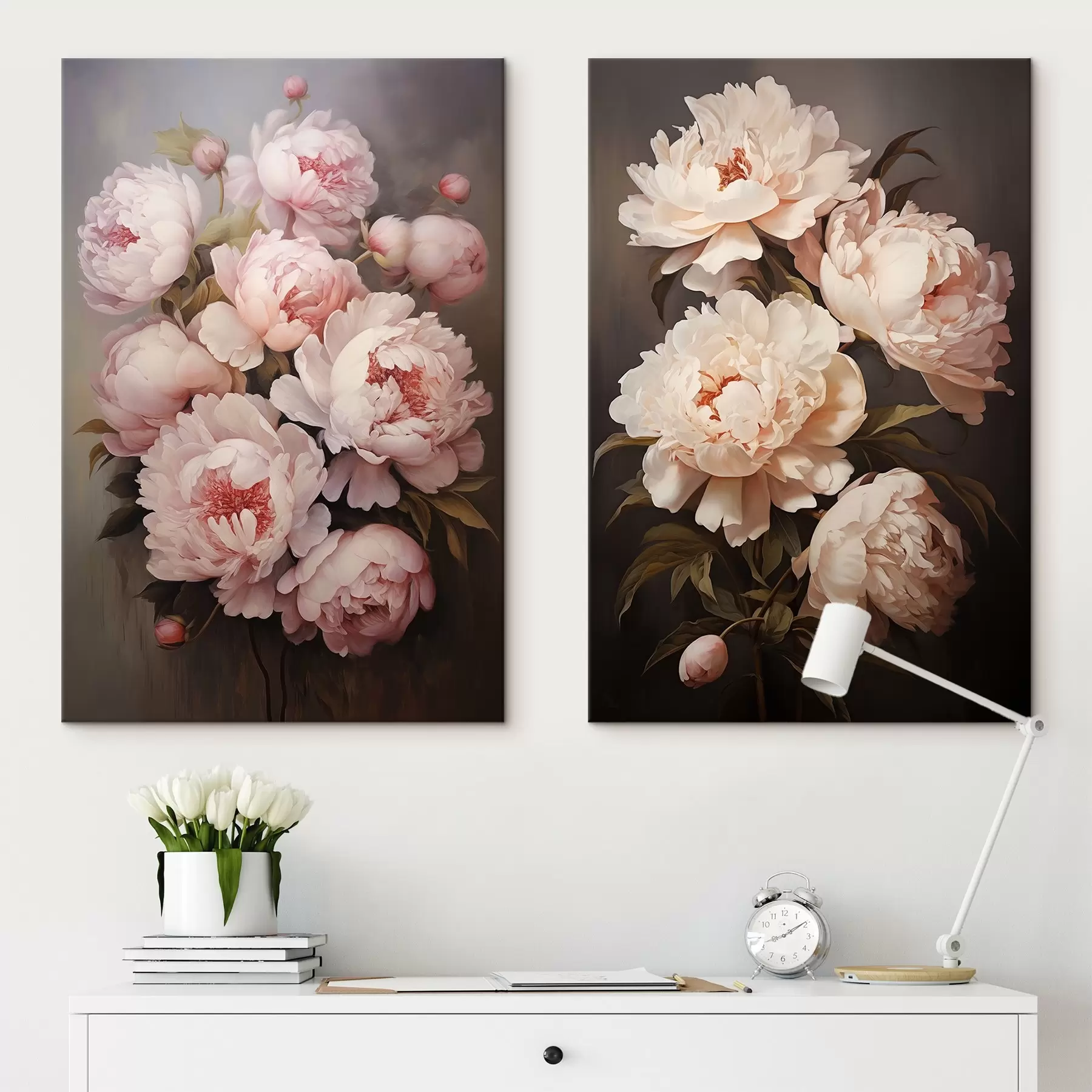 Wandbilder Zarte Pfingstrosen m00598