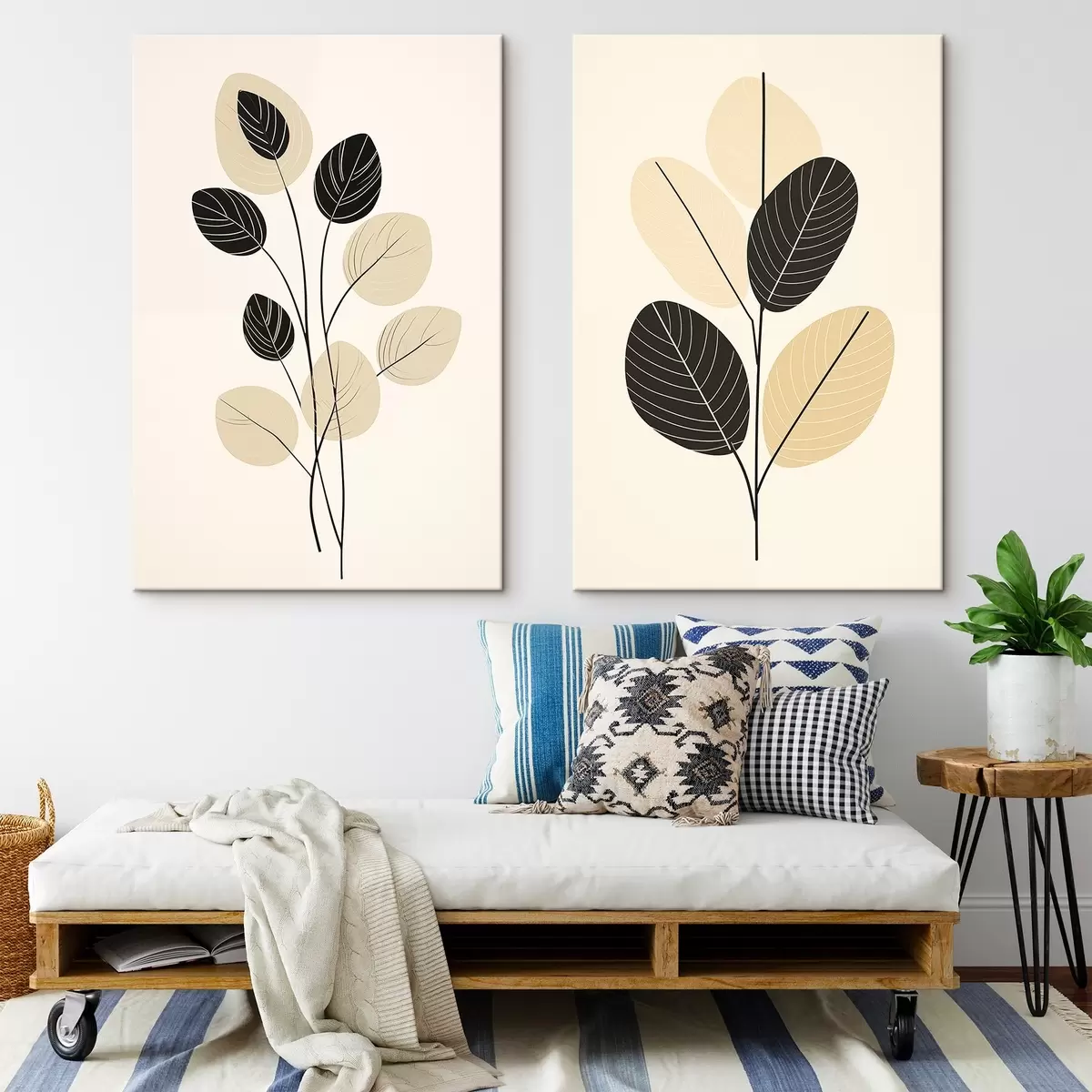 Wandbilder Abstrakte Wellenlinien mit volumetrischer Textur und weichen Kurven m00599