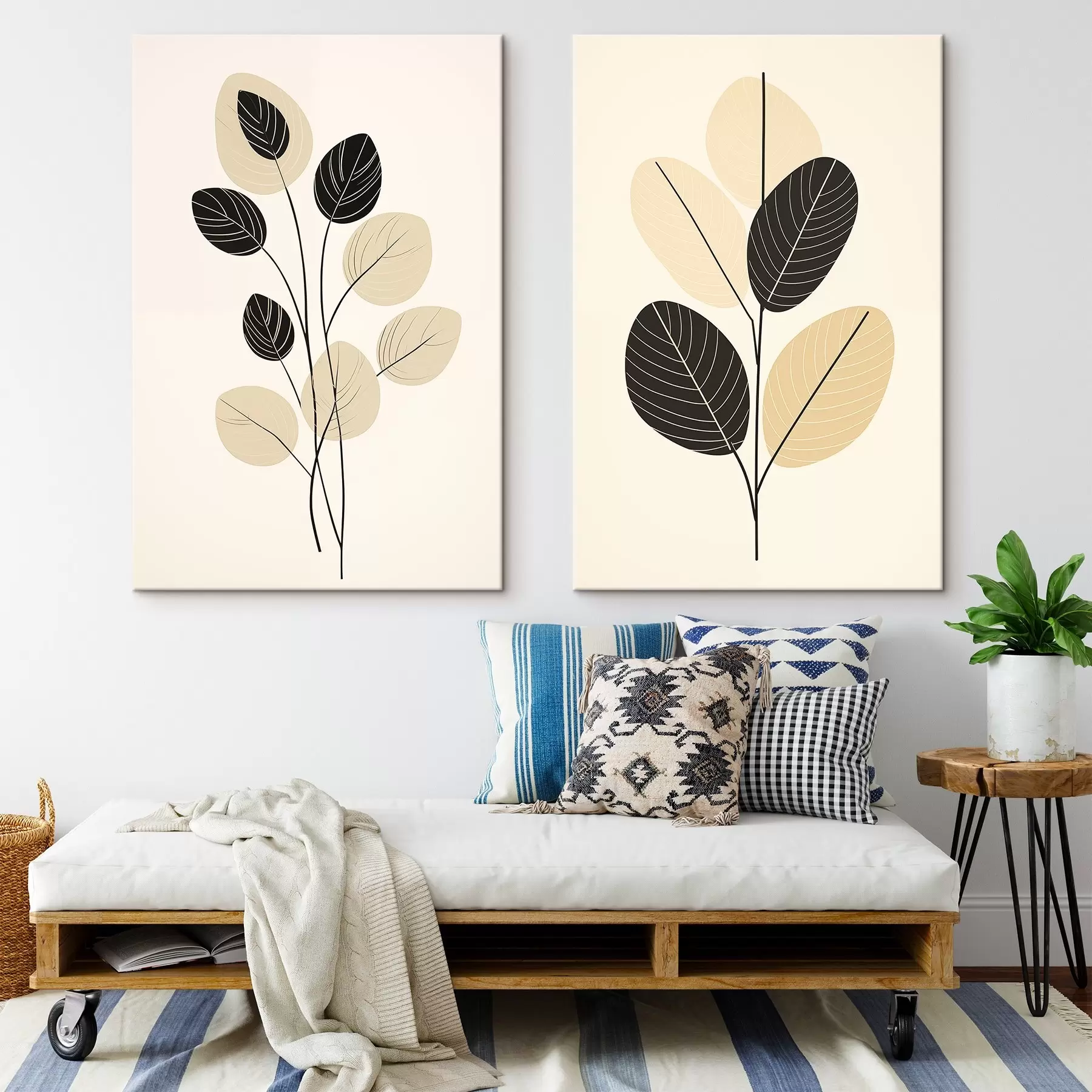 Wandbilder Abstrakte Wellenlinien mit volumetrischer Textur und weichen Kurven m00599