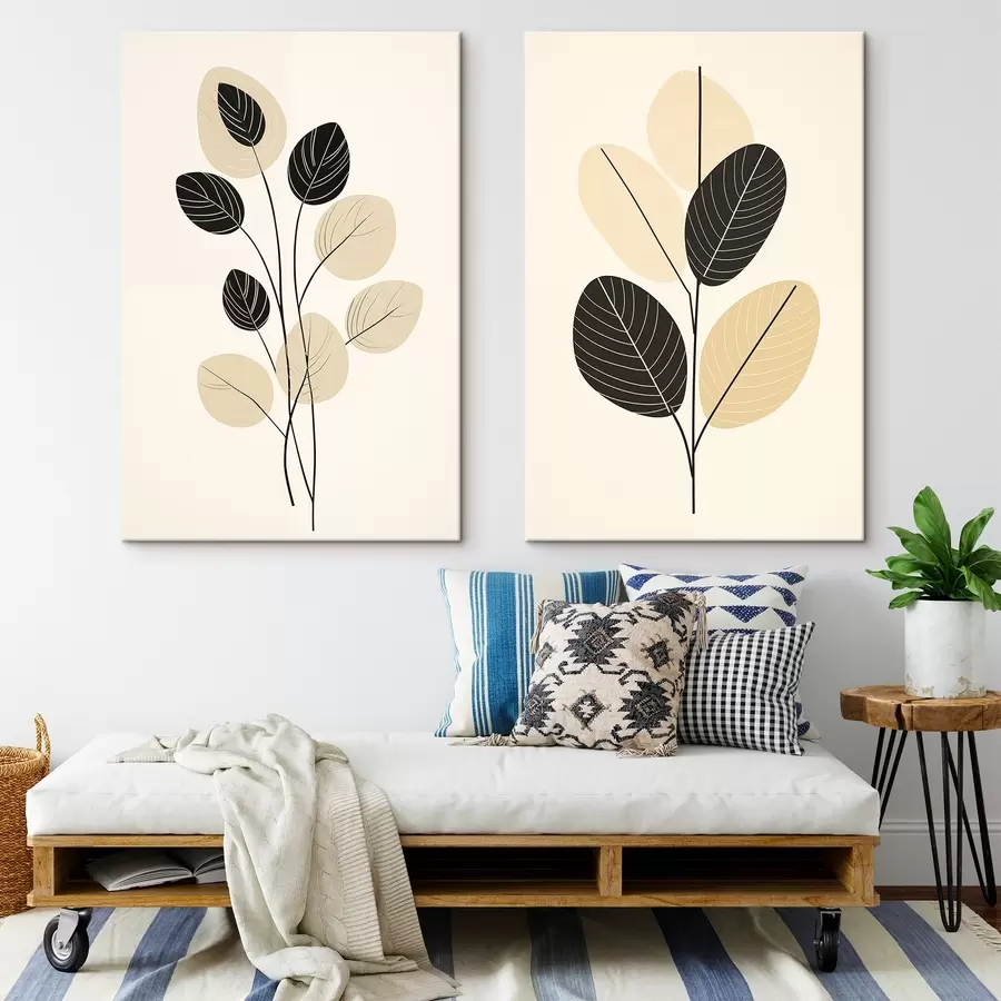 Wandbilder Abstrakte Wellenlinien mit volumetrischer Textur und weichen Kurven m00599