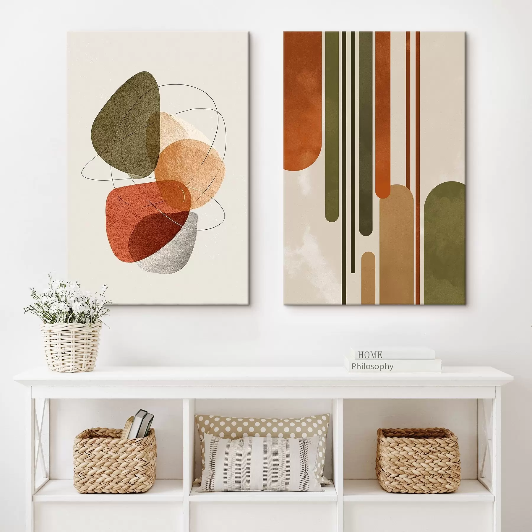 Wandbilder Linien und Kreise in verschiedenen Farben m00608