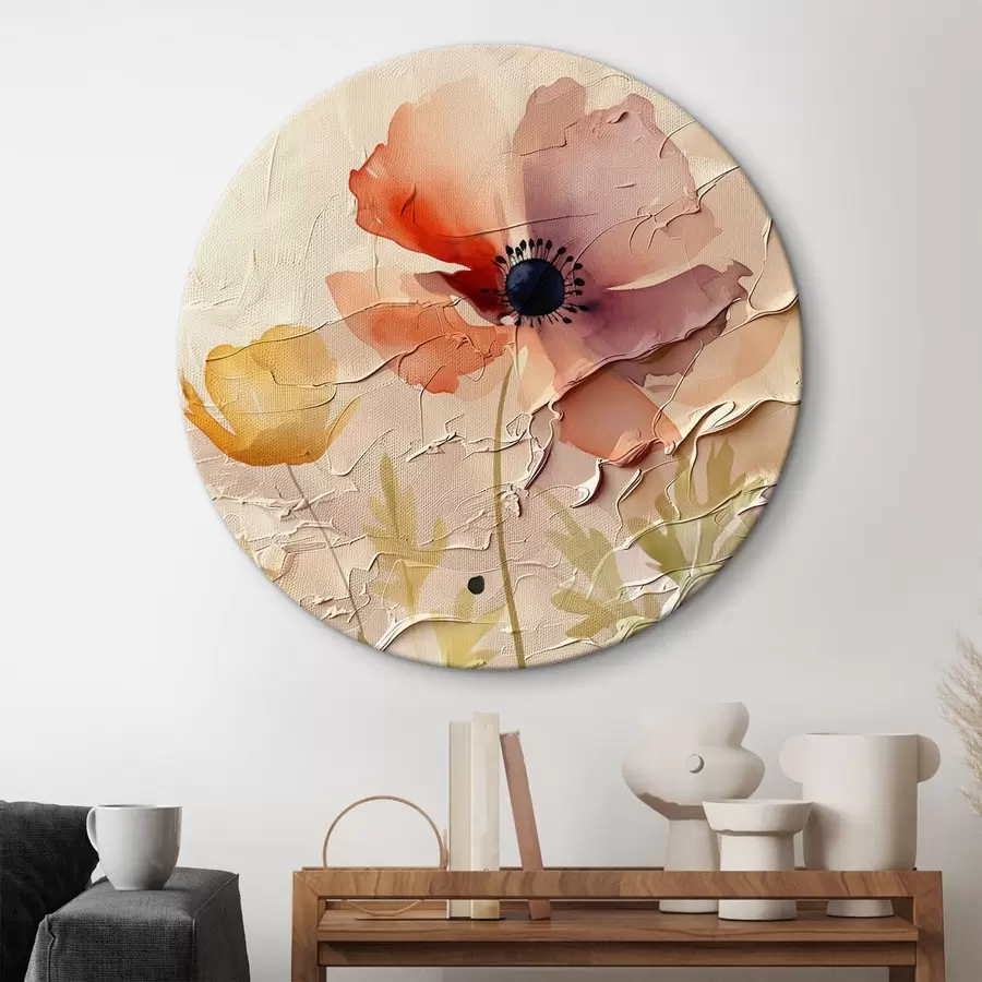 Wandbilder Transluzentes Blumenarrangement auf hellem Hintergrund r45338