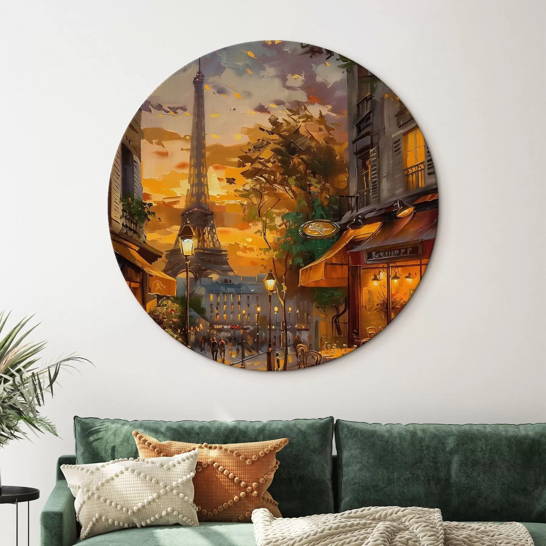 Wandbilder Straße in Paris, Ölgemälde-Effekt r45340