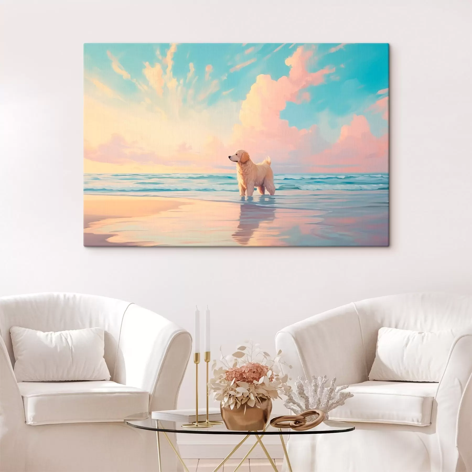 Wandbilder Retriever am Meeresufer s45425