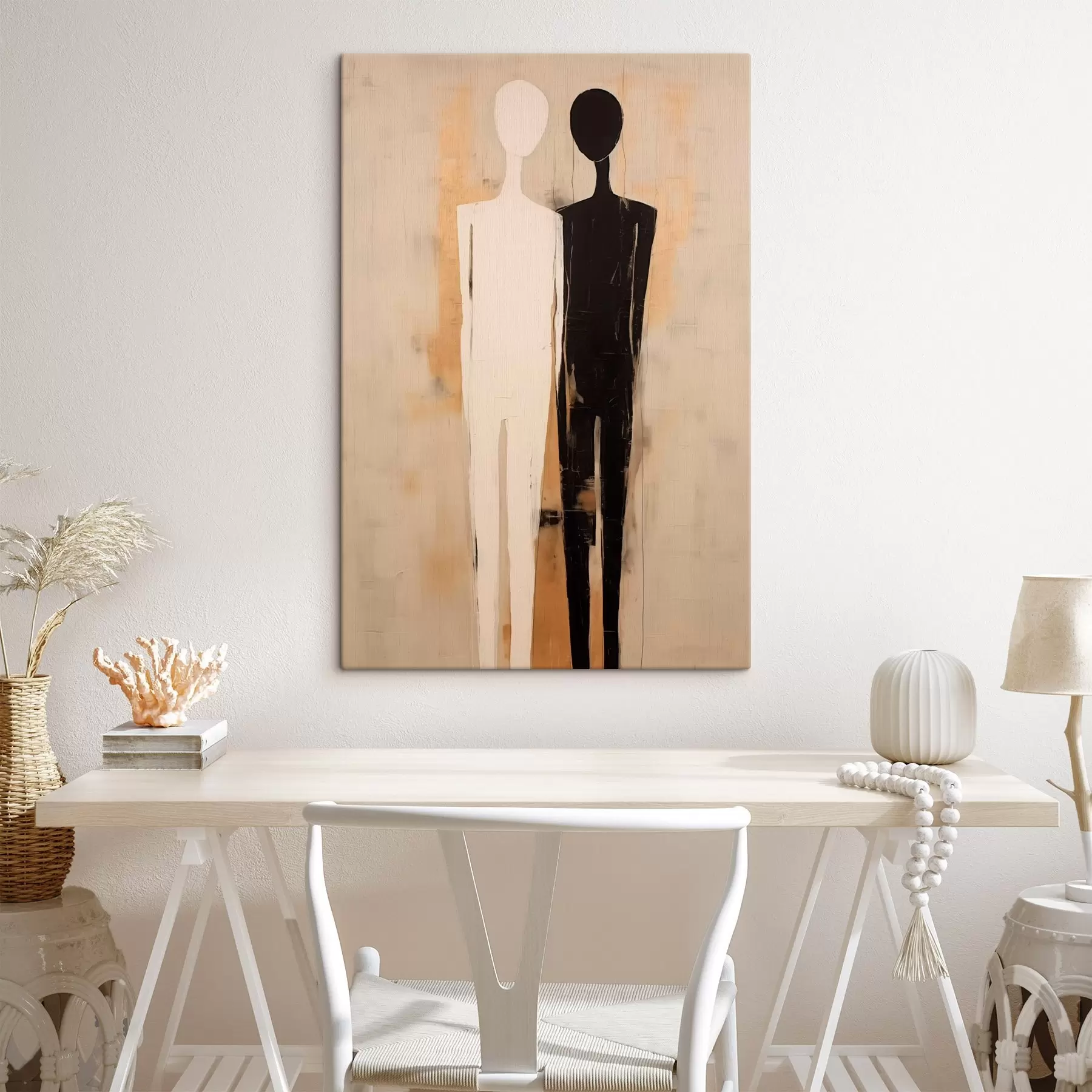 Wandbilder Silhouette von zwei Figuren s45430