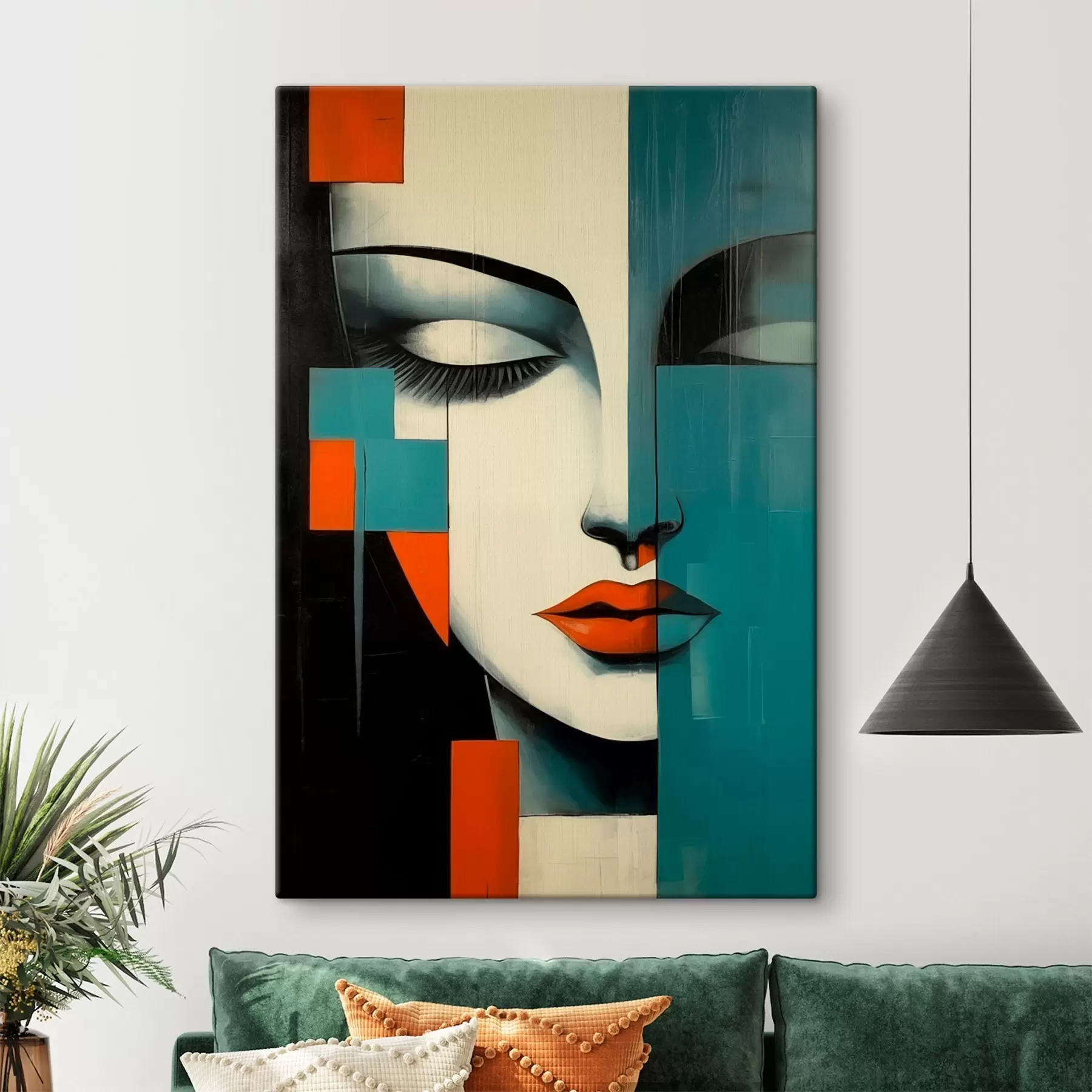 Wandbilder Abstraktes Frauenporträt s45438