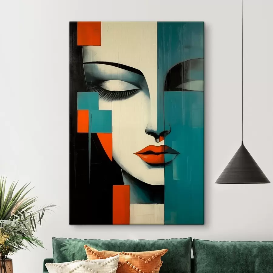 Wandbilder Abstraktes Frauenporträt s45438