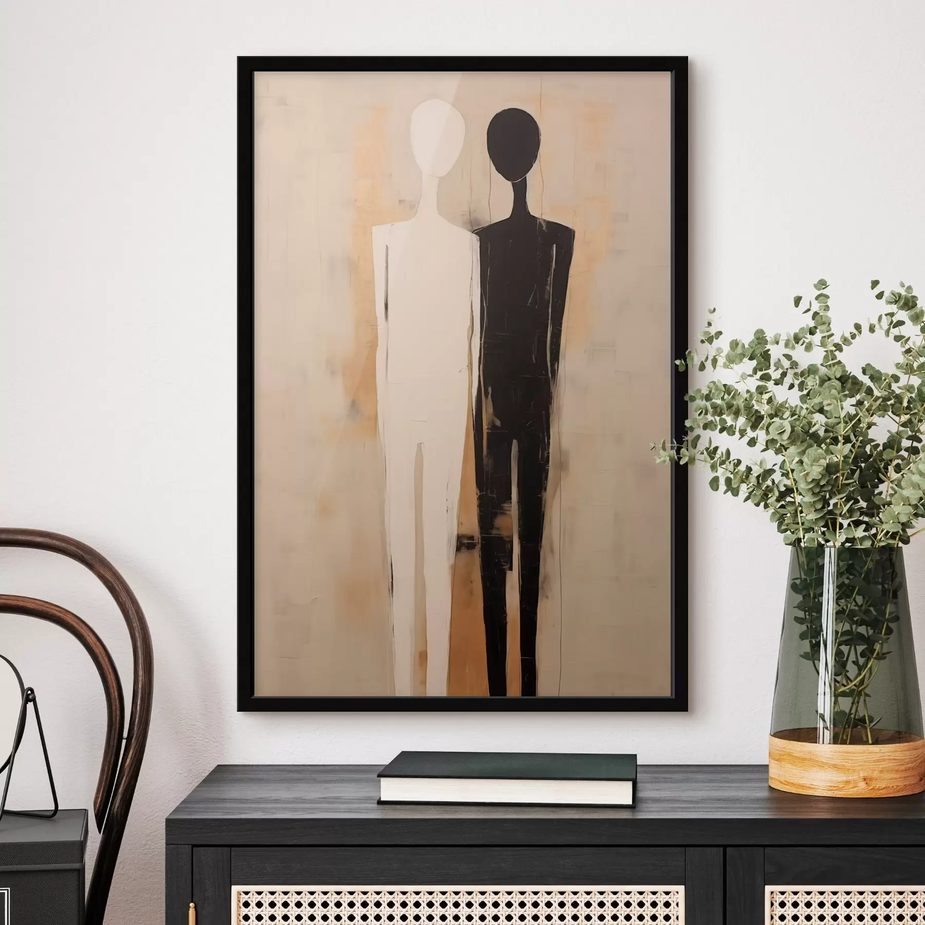 Fototapete Silhouette von zwei Figuren f45430