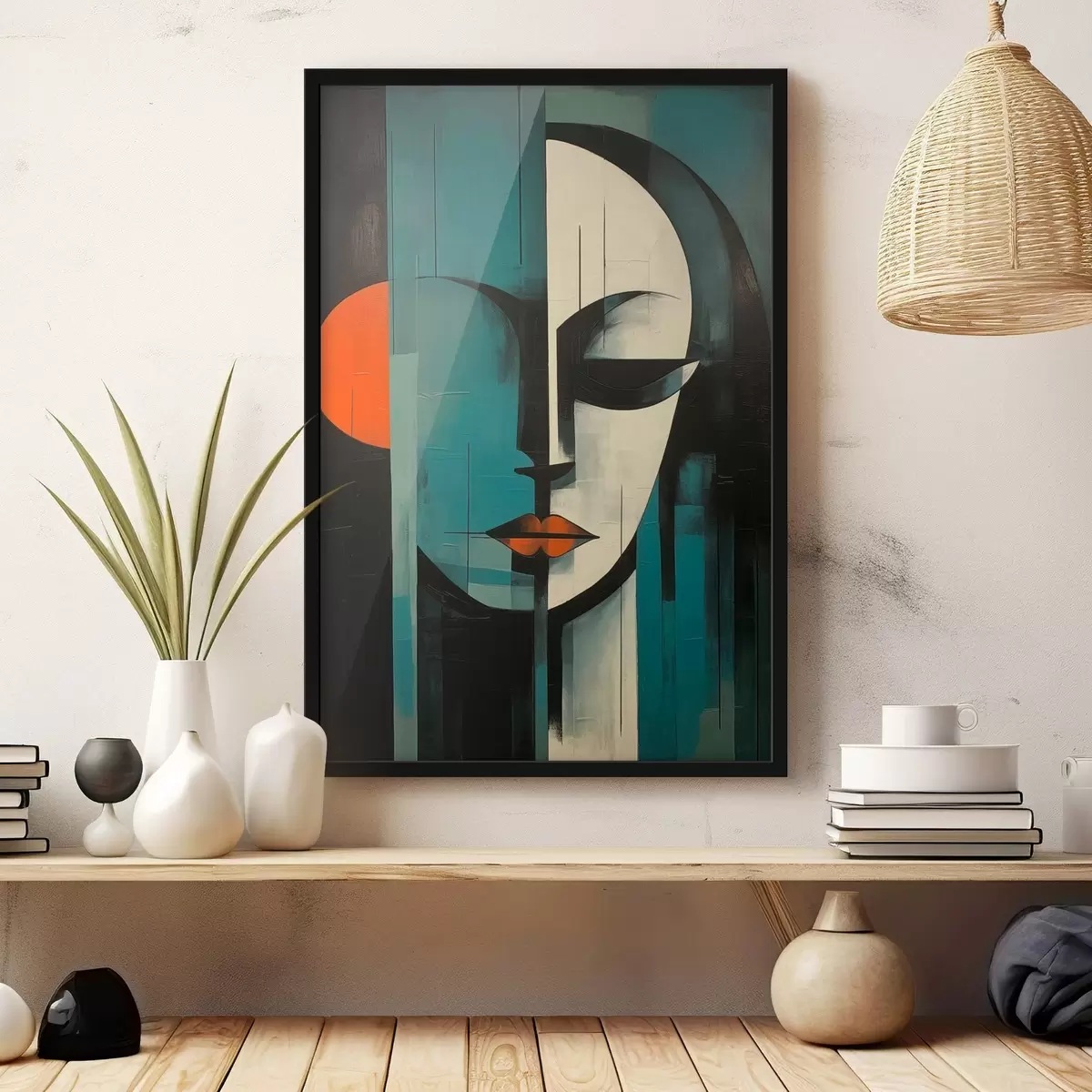 Poster Abstraktes Frauenporträt f45437