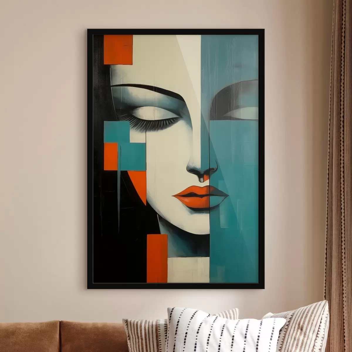 Poster Abstraktes Frauenporträt f45438