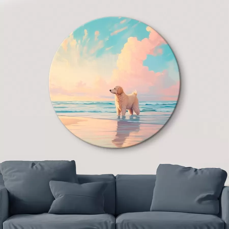 Wandbilder Retriever am Meeresufer r45425