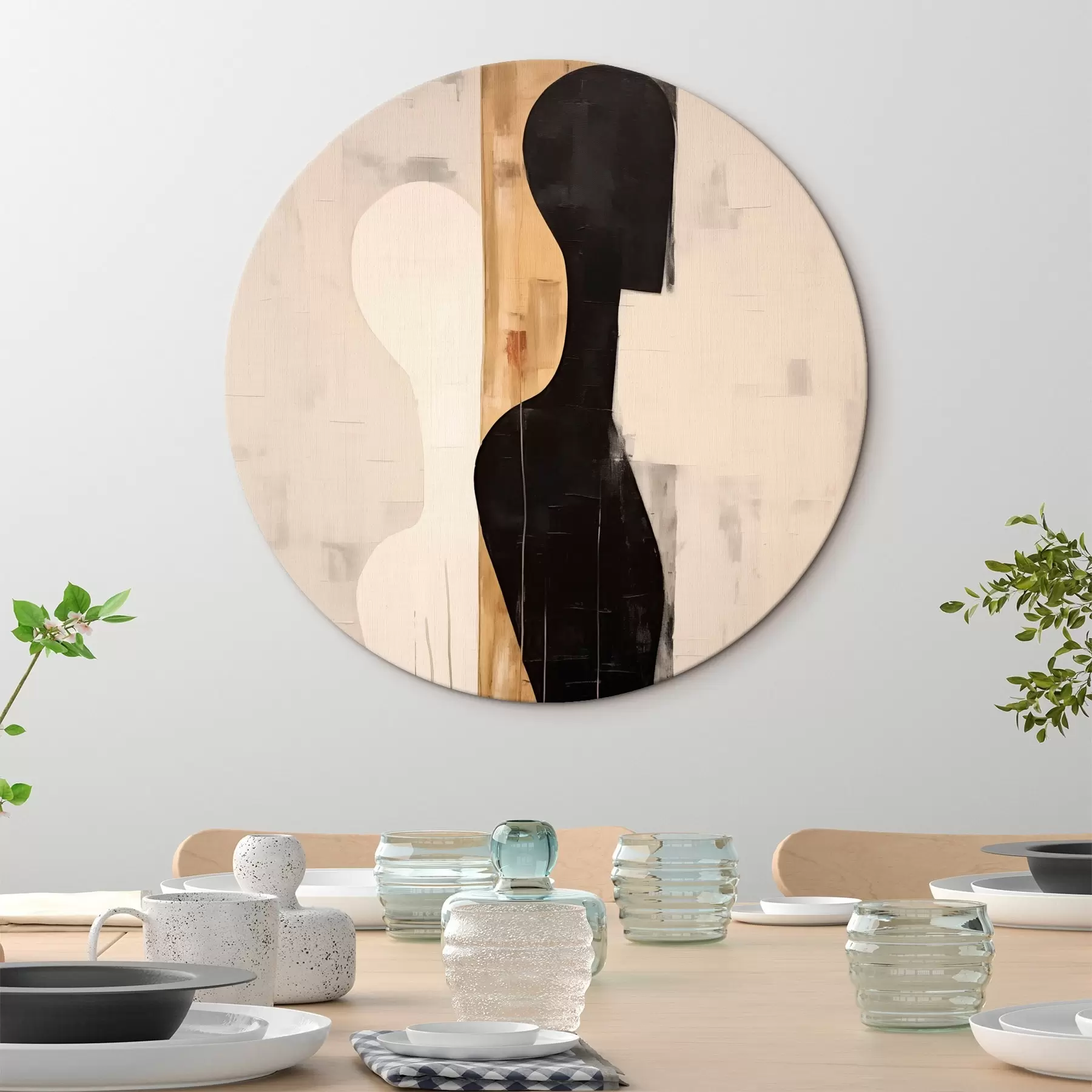 Wandbilder Silhouette von zwei Figuren r45429