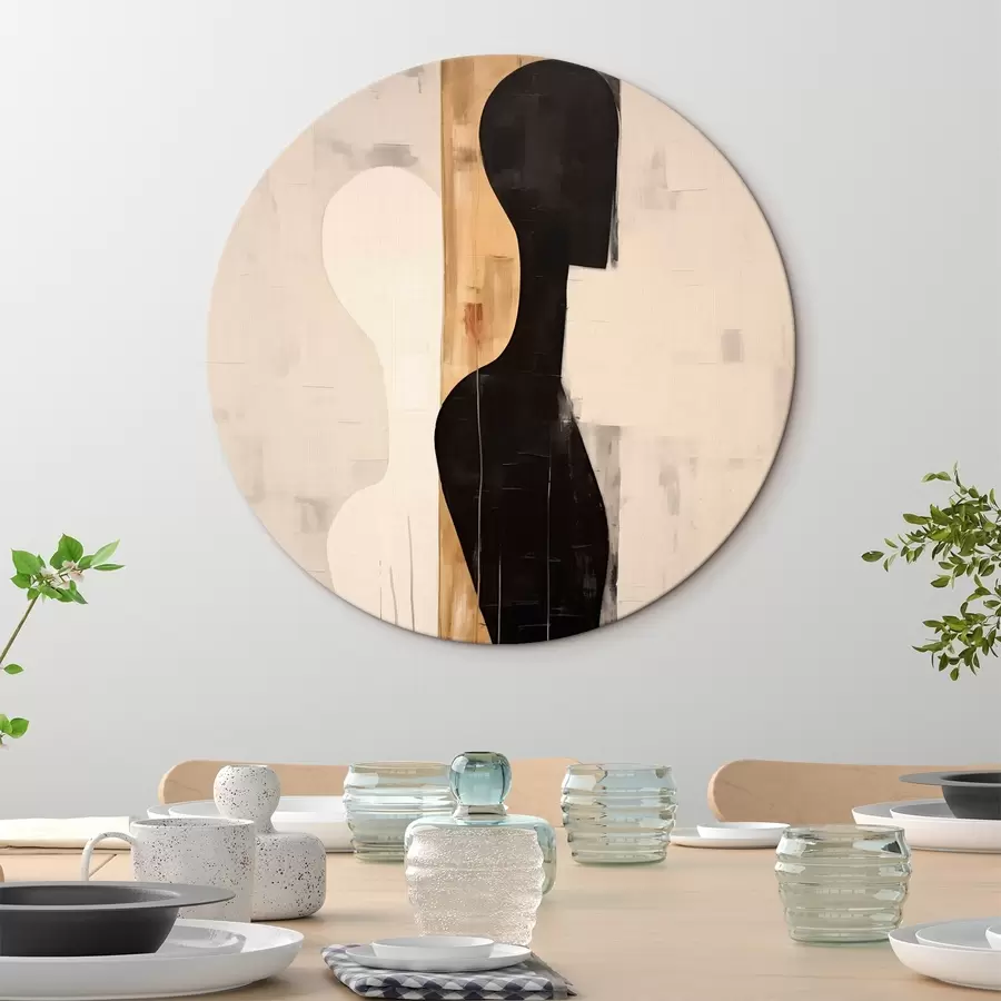 Wandbilder Silhouette von zwei Figuren r45429