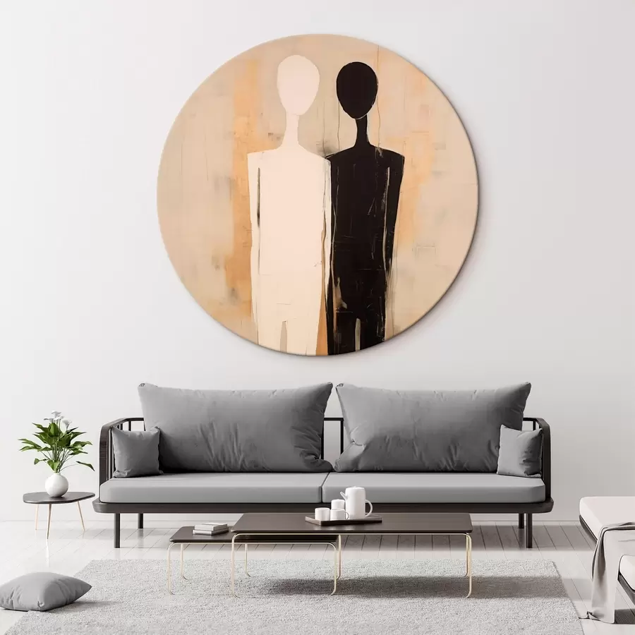 Wandbilder Silhouette von zwei Figuren r45430