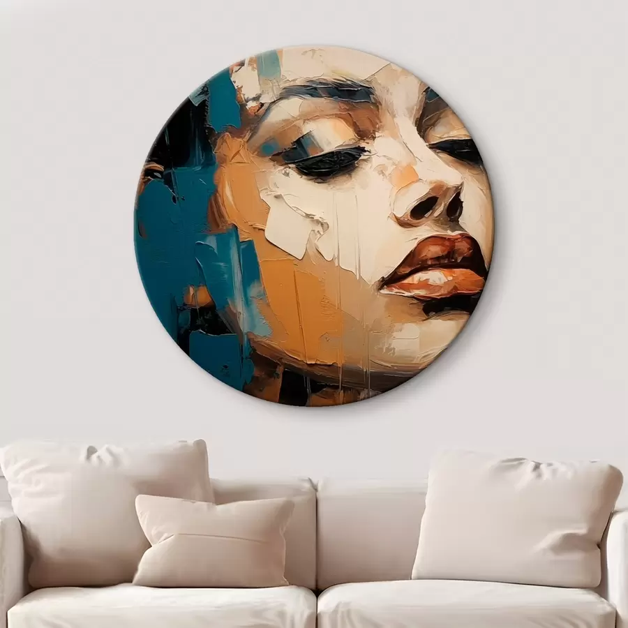 Wandbilder Porträt einer Frau mit geschlossenen Augen r45439