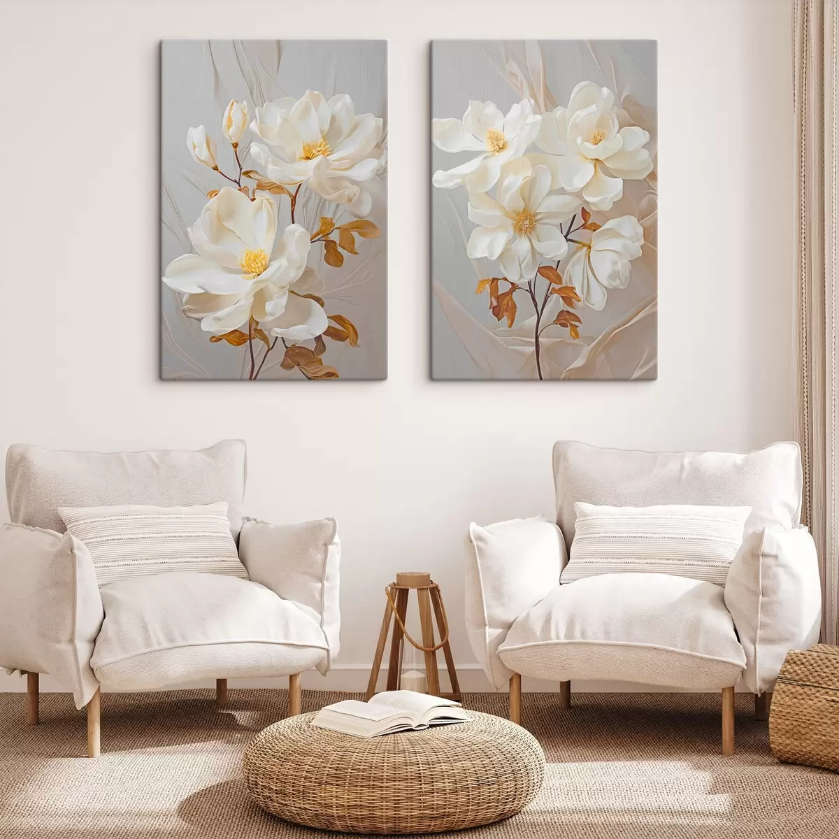 Wandbilder Zarte abstrakte Blumen m00611