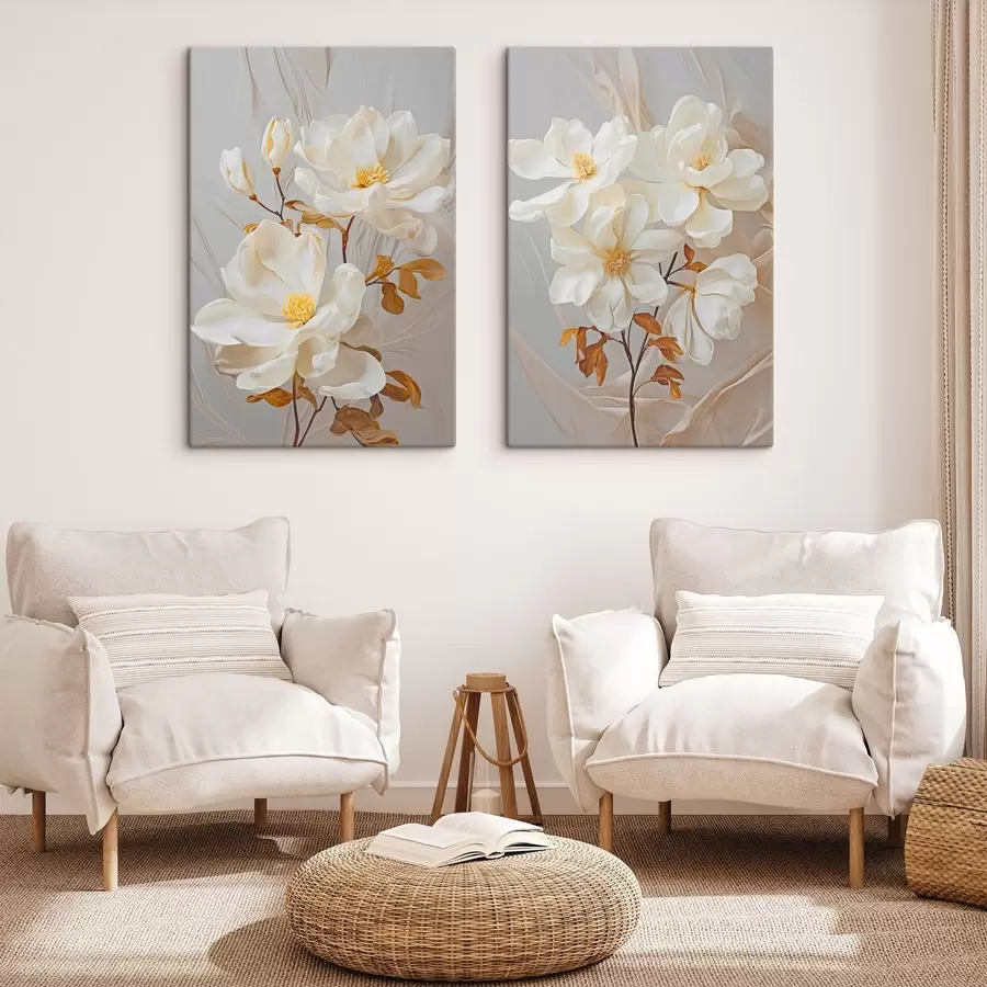 Wandbilder Zarte abstrakte Blumen m00611