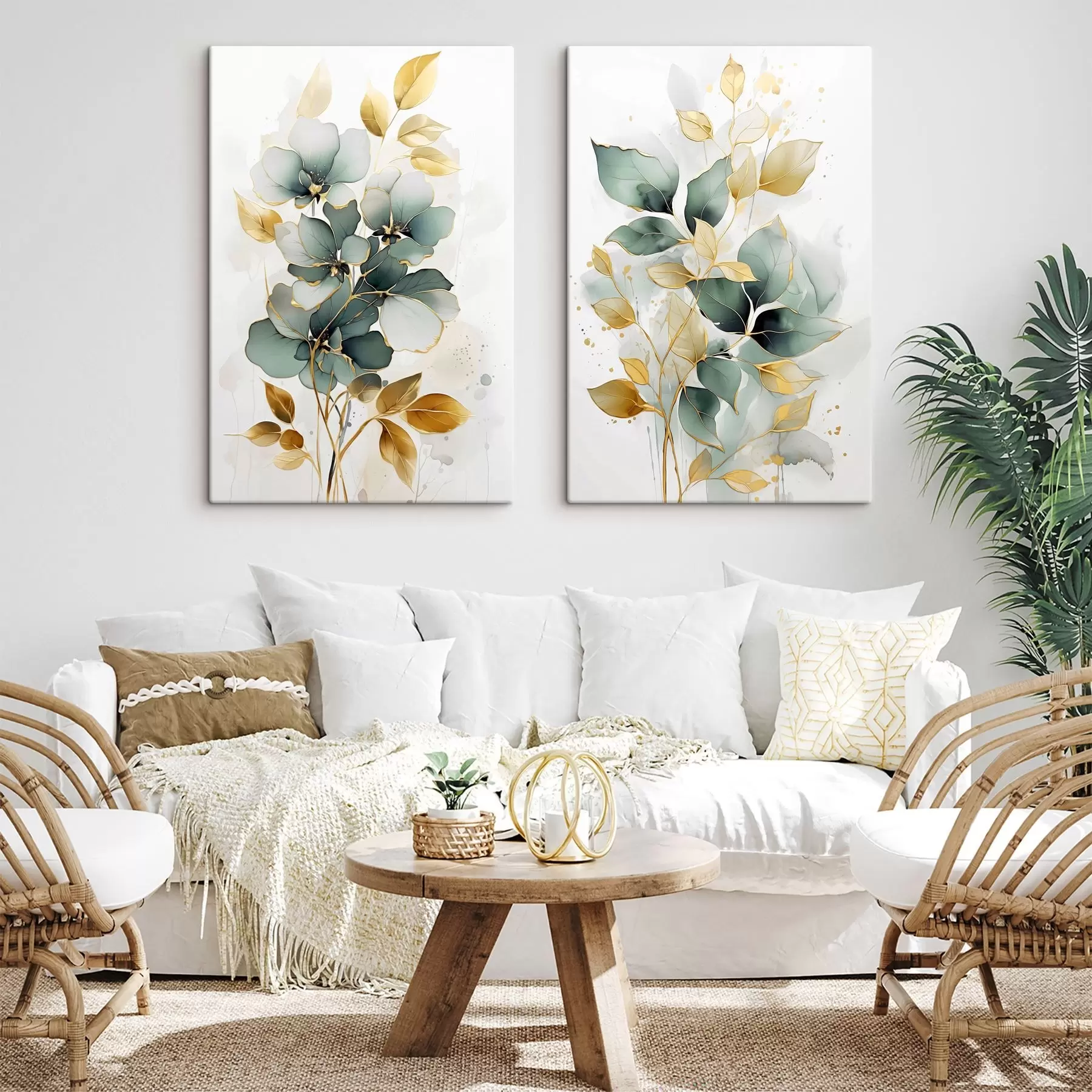 Wandbilder Abstrakte Zweige mit Blättern m00610