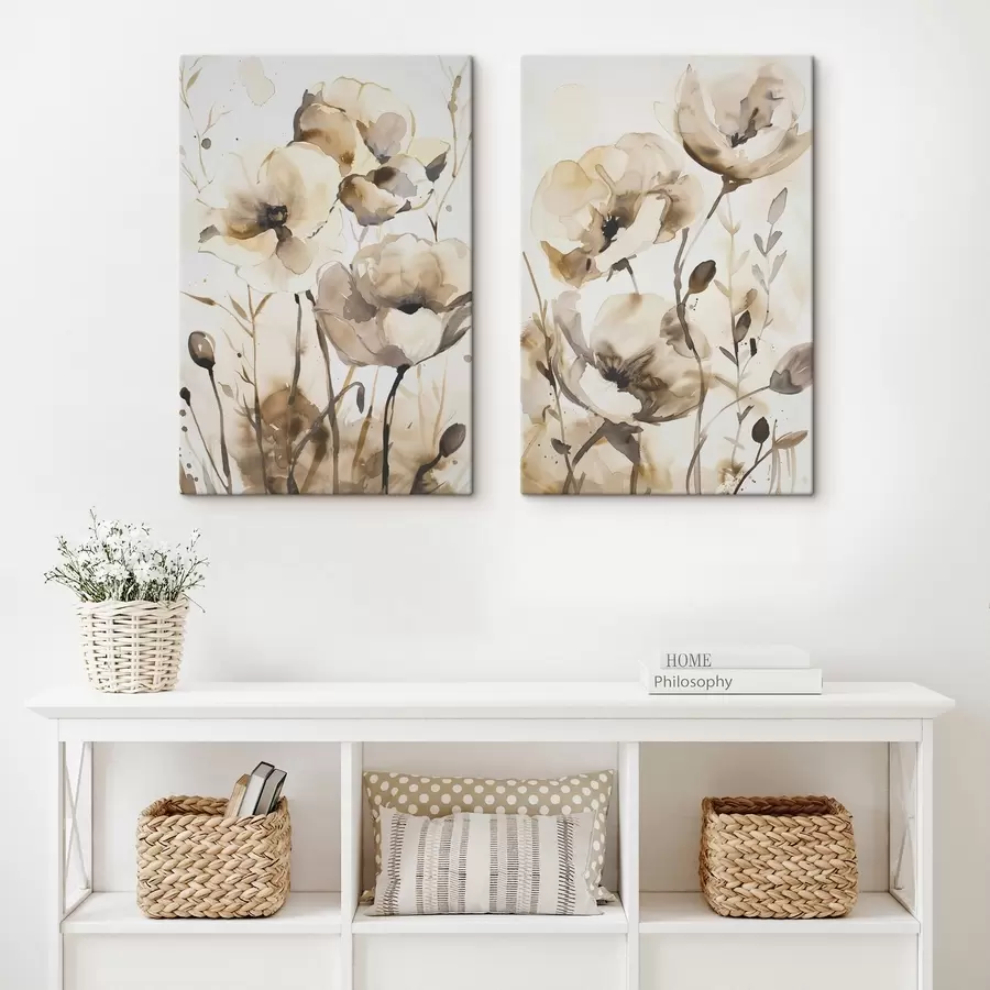 Wandbilder Blumen im Aquarellstil m00612