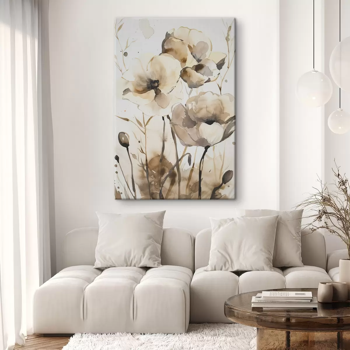 Wandbilder Blumen im Aquarellstil s45365