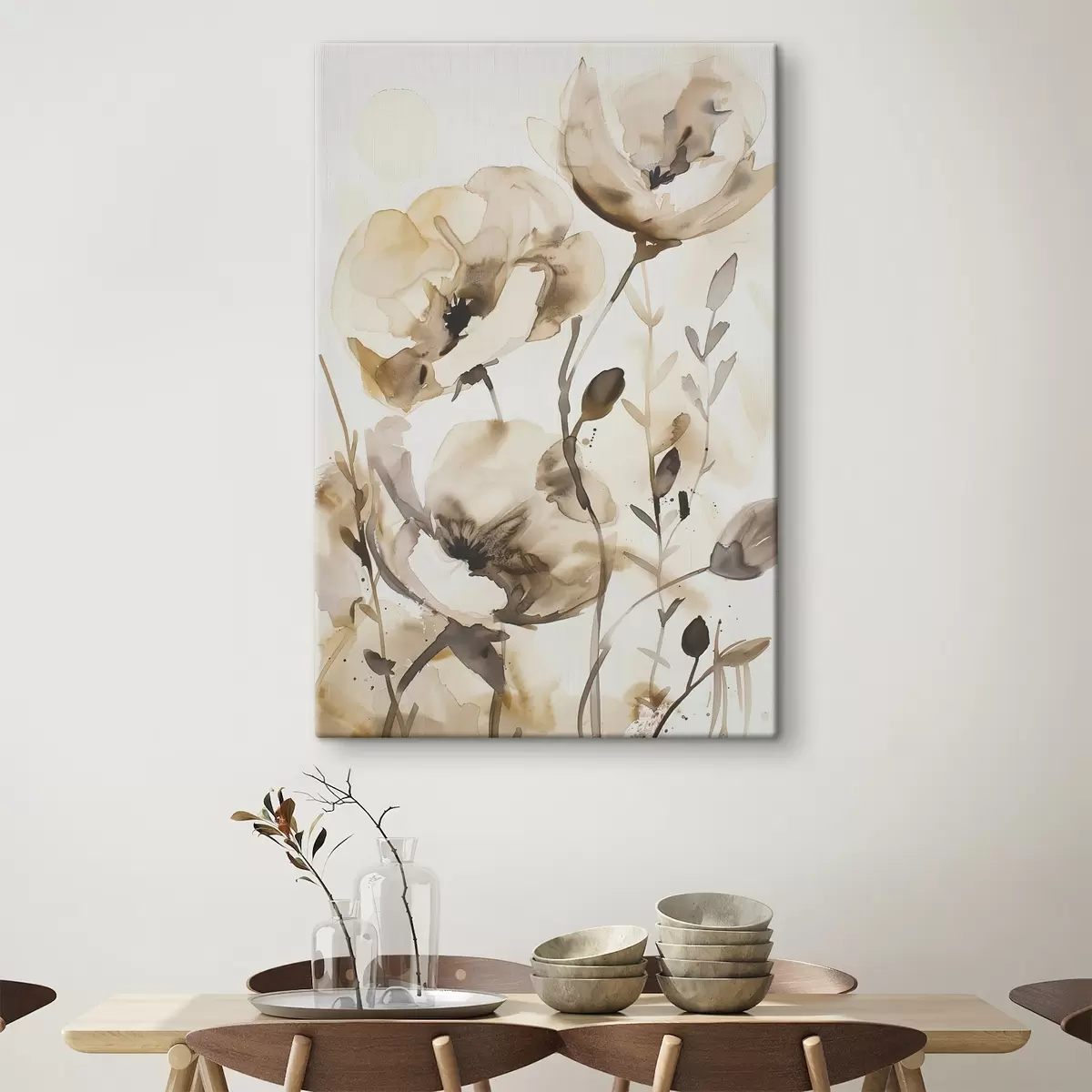 Wandbilder Blumen im Aquarellstil s45364