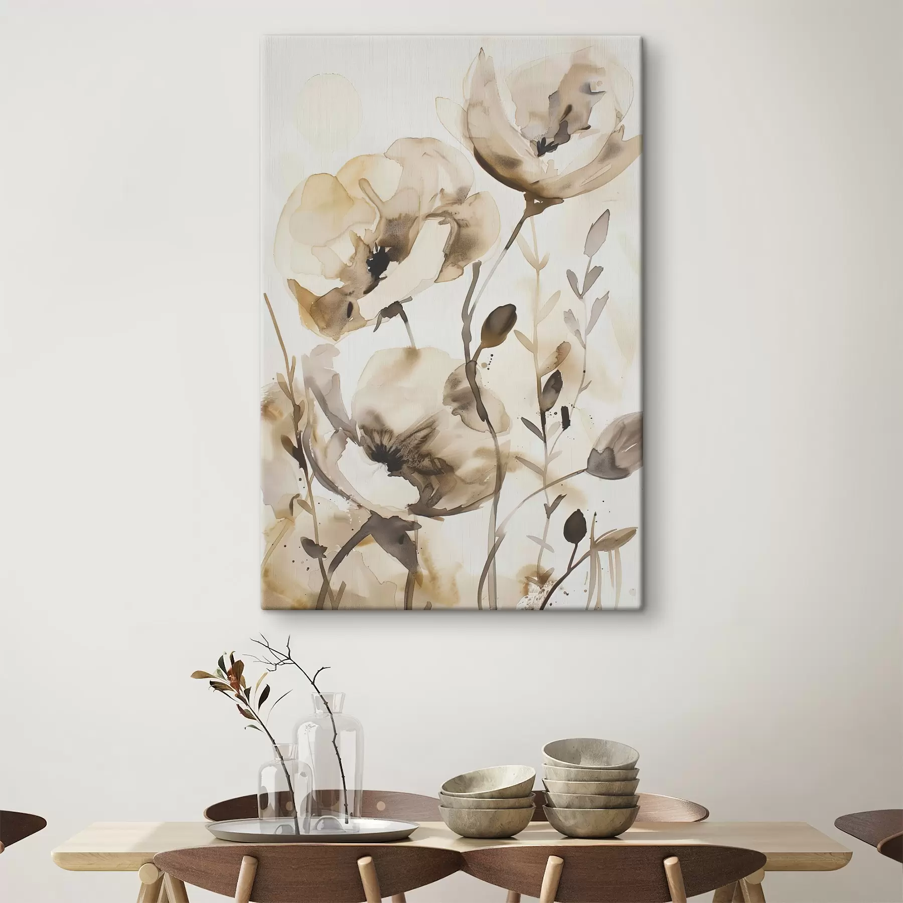 Wandbilder Blumen im Aquarellstil s45364