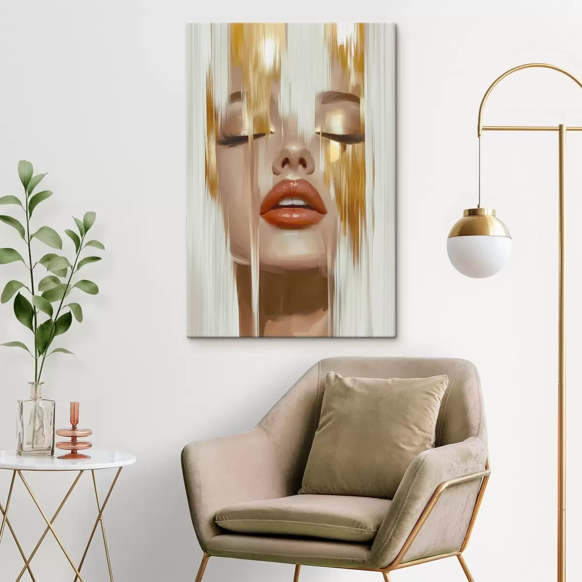 Wandbilder Abstraktes Porträt einer Frau s45374