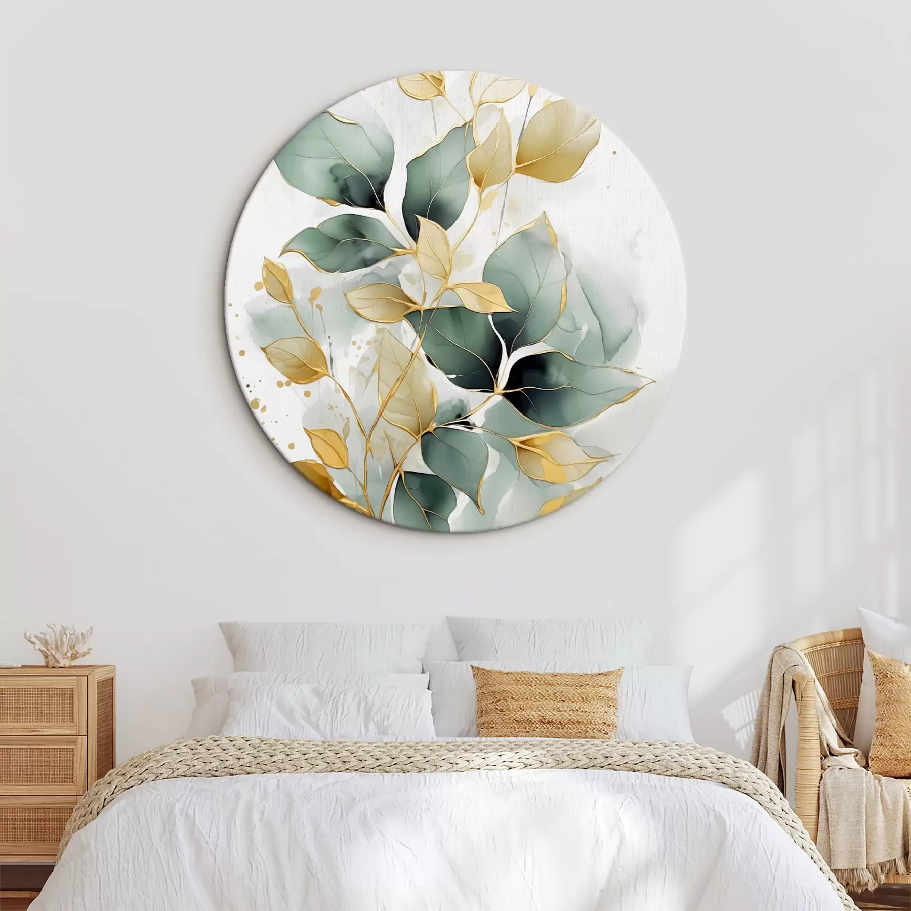 Wandbilder Abstrakter Zweig mit Blättern r45366