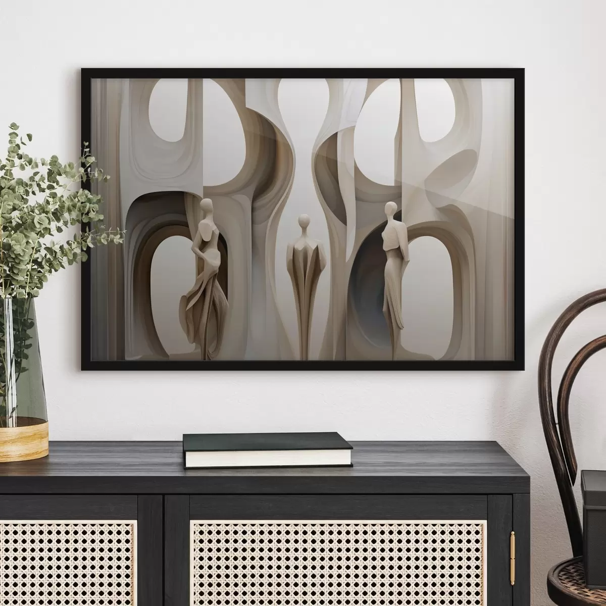 Poster Abstraktion mit Scherenschnitten f45371