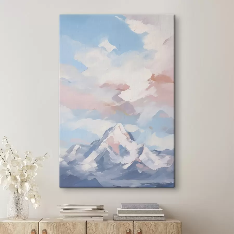 Wandbilder Berg gegen den Himmel mit Wolken s45458