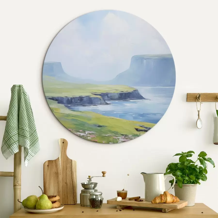 Wandbilder Meeresküste mit Fjorden im Hintergrund r45460