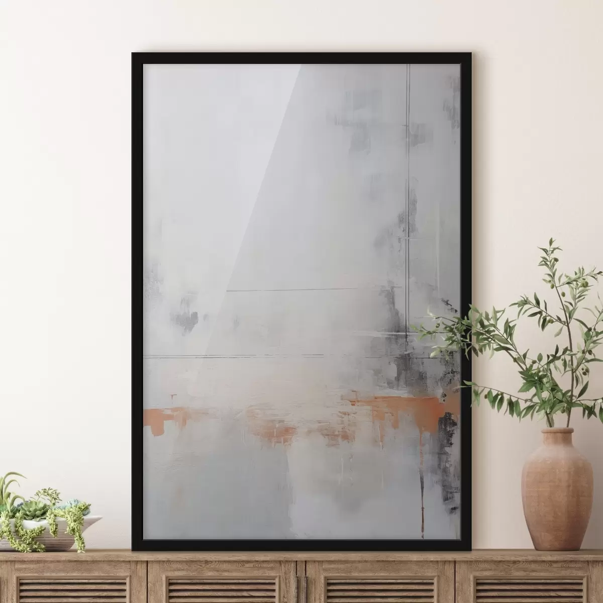 Poster Moderne Abstraktion mit Nachahmung einer abgenutzten Textur f45451