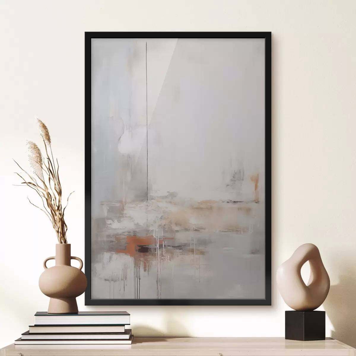 Poster Moderne Abstraktion mit Nachahmung einer abgenutzten Textur f45452