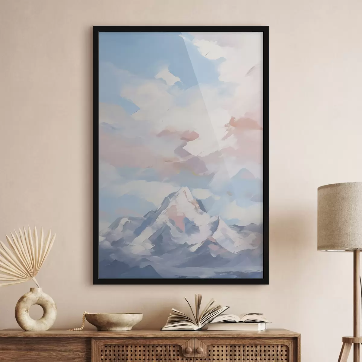 Poster Berg gegen den Himmel mit Wolken f45458