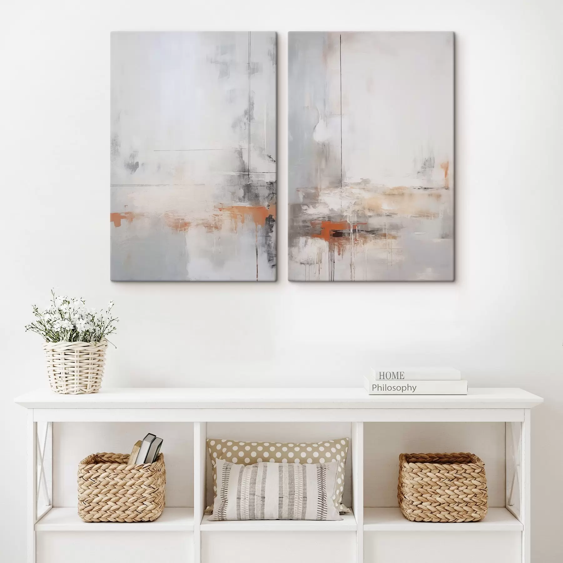 Wandbilder Moderne Abstraktion mit Nachahmung einer abgenutzten Textur m00623