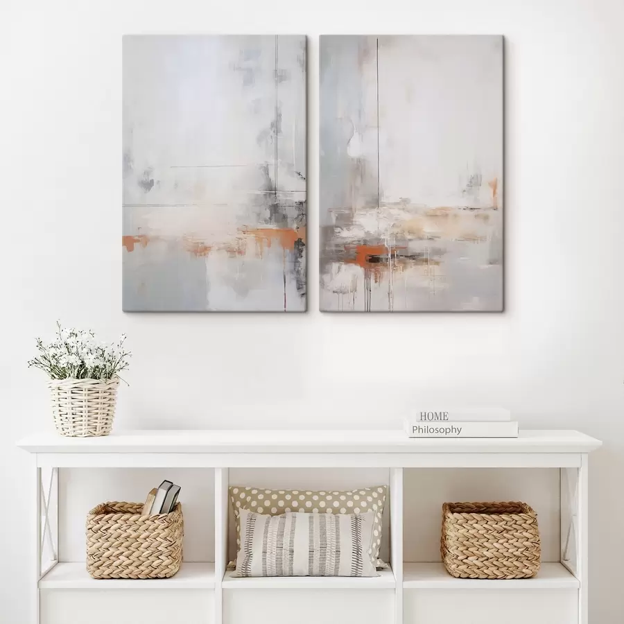 Wandbilder Moderne Abstraktion mit Nachahmung einer abgenutzten Textur m00623