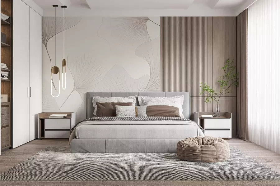 Fototapete Transparente Ginkgoblätter w04433v1