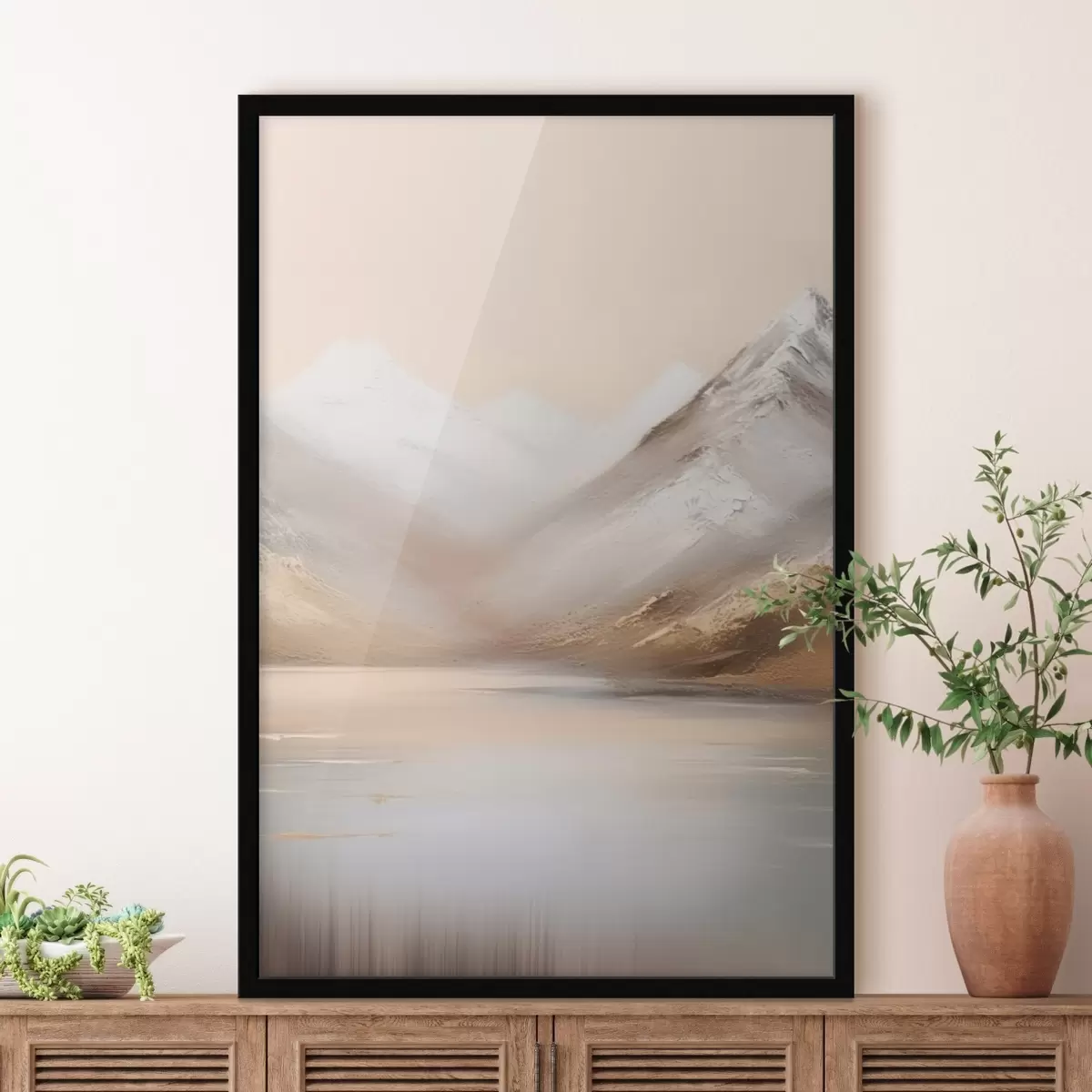 Poster Bergsee in der Morgendämmerung f45465