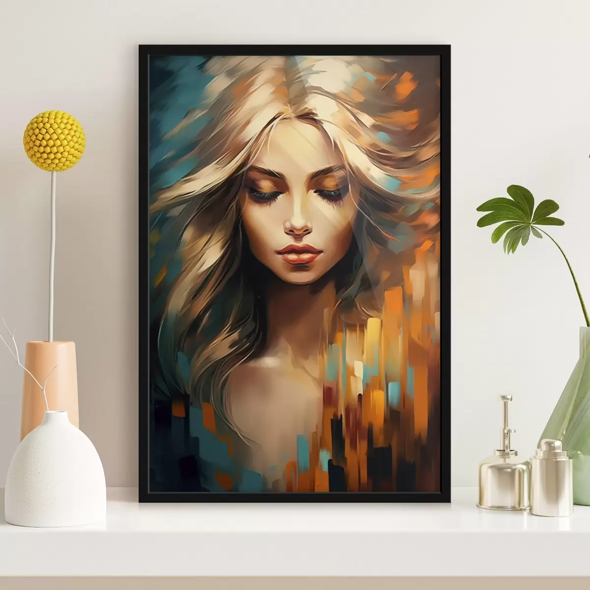 Poster Abstraktes Frauenporträt f45469