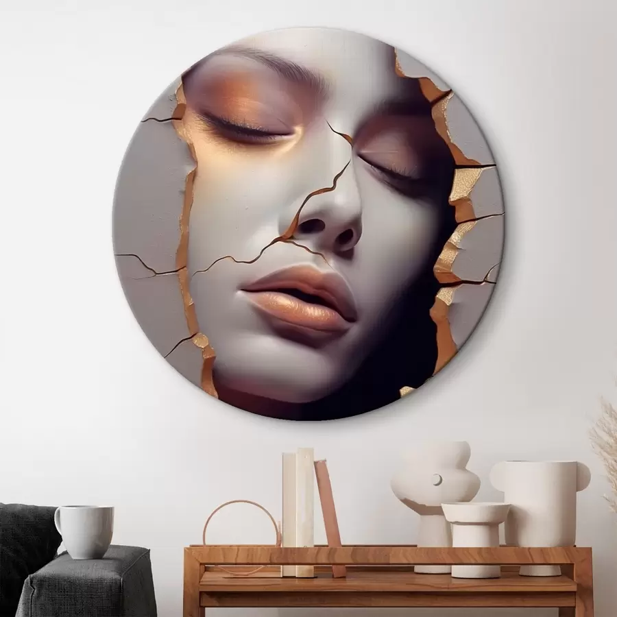 Wandbilder Gesicht in Rissen r45461