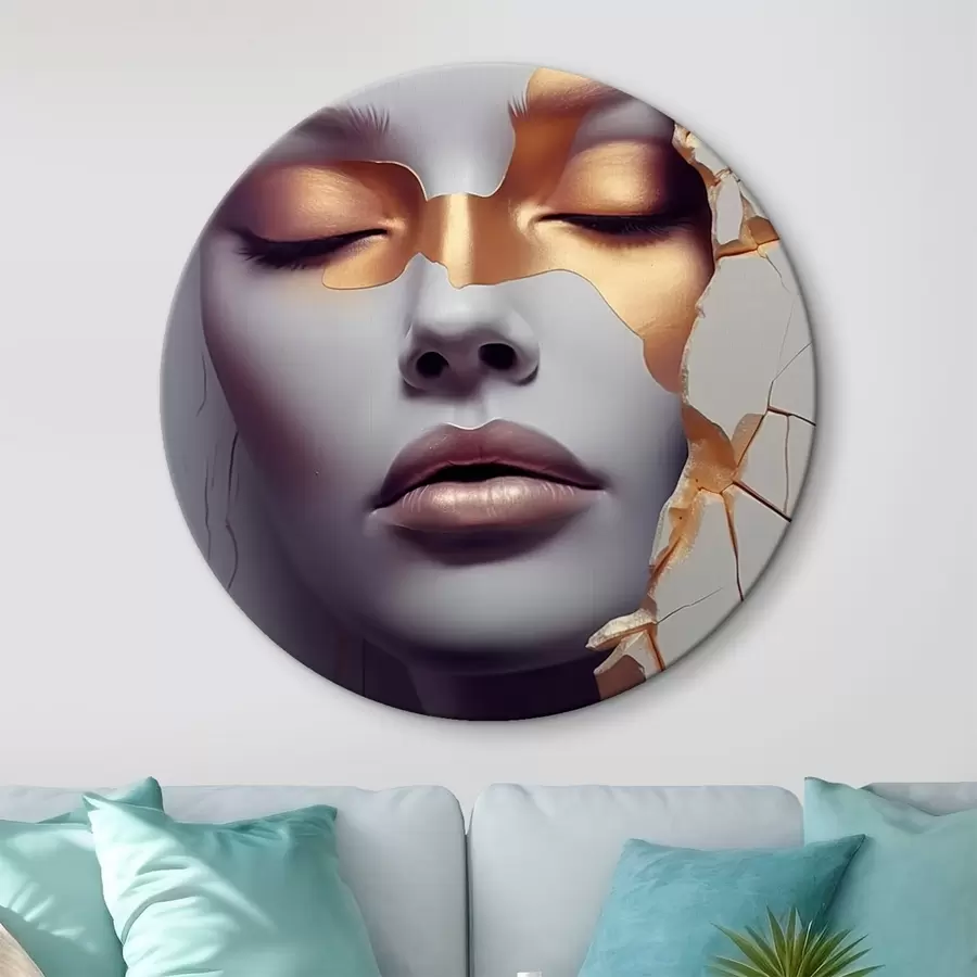 Wandbilder Gesicht in Rissen r45462