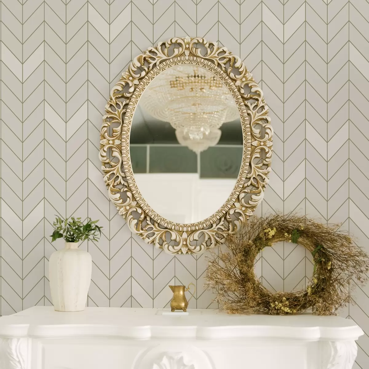 Tapete Geometrisches Muster mit dünnen Linien a00487