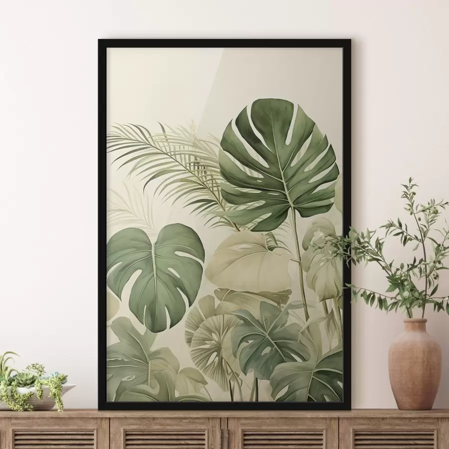 Fototapete Monstera-Blätter und Tropical f45614