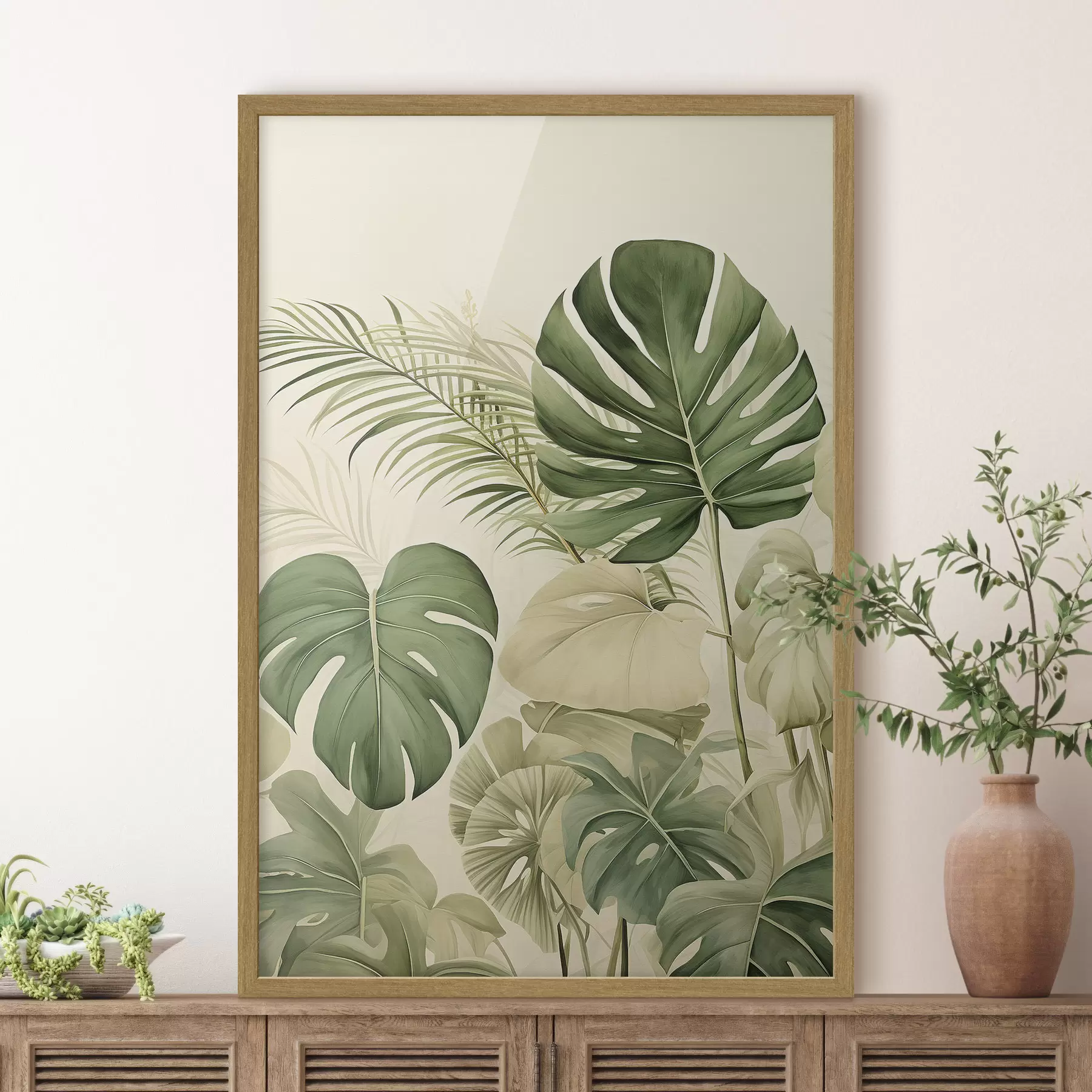 Fototapete Monstera-Blätter und Tropical f45614