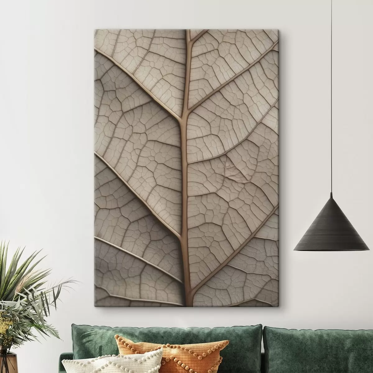 Wandbilder Trockenes Blatt mit Adern s45604