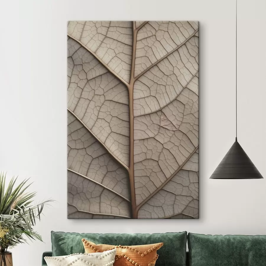 Wandbilder Trockenes Blatt mit Adern s45604