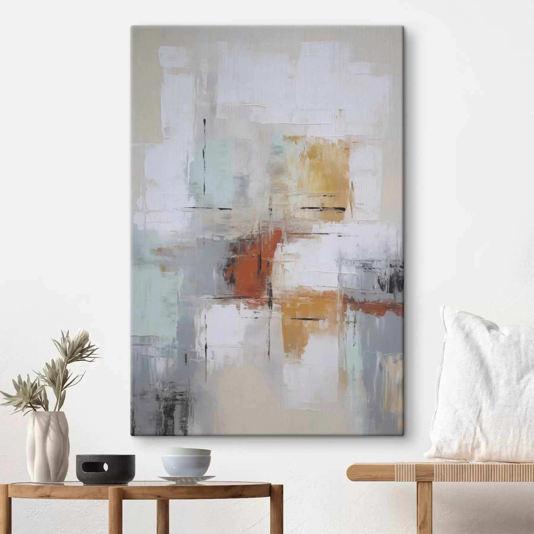 Wandbilder Abstraktion Nachahmung von Malerei und Abreibungen s45634